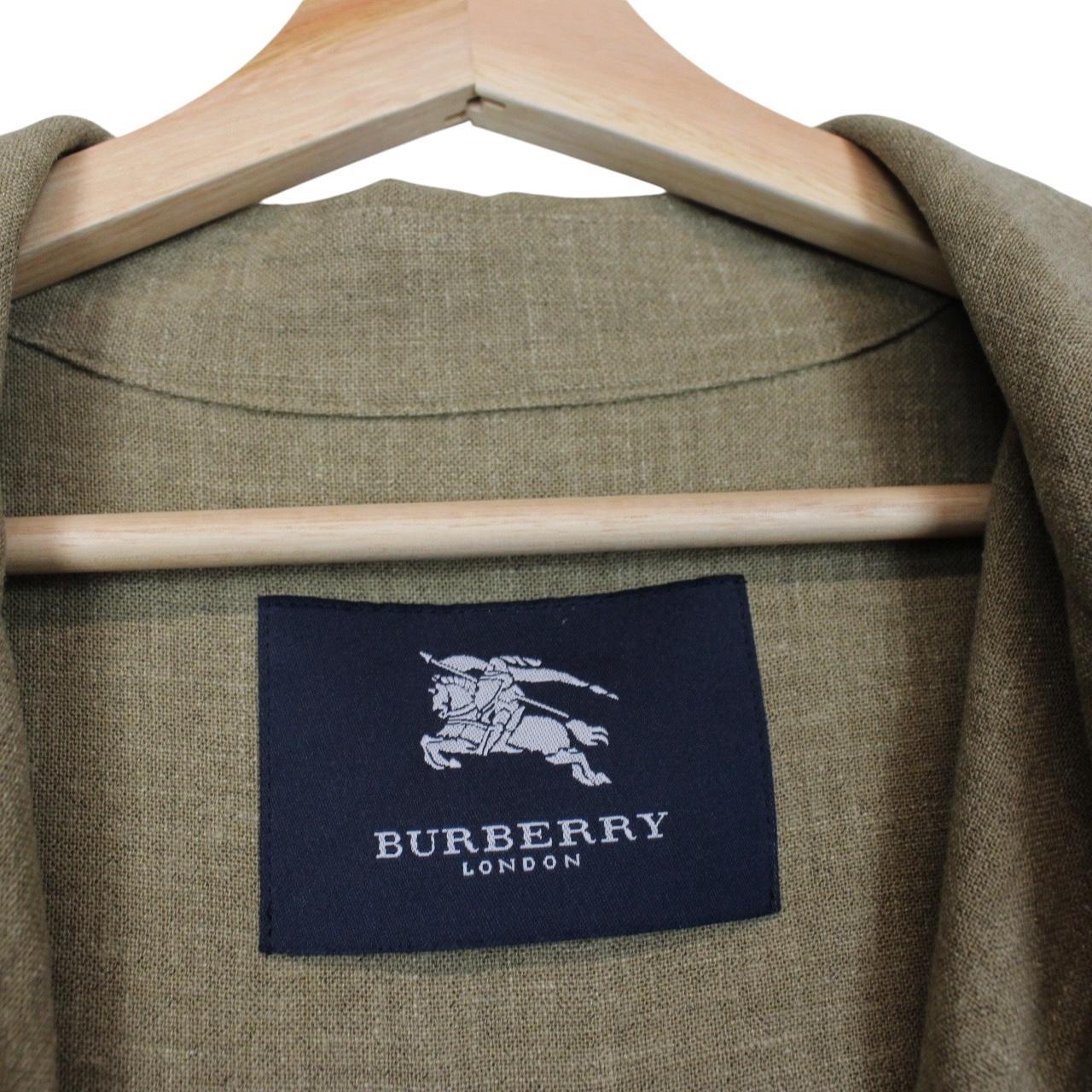 Vintage 00s Burberry Green Worsted Wool Blend Jacket