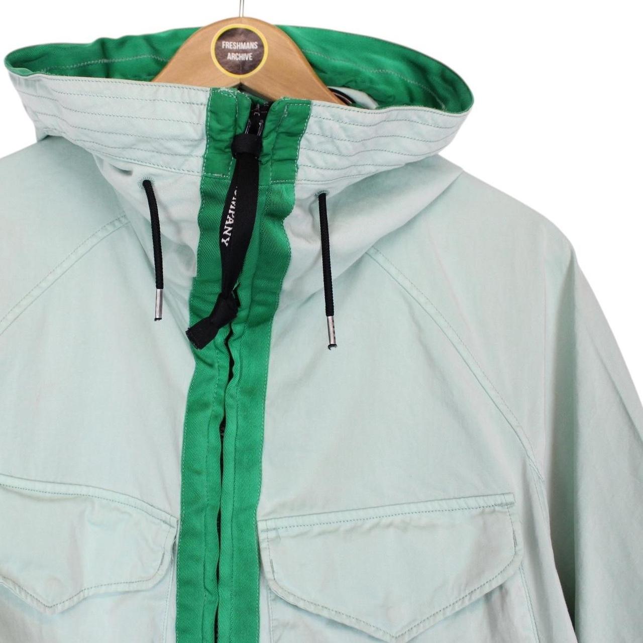 CP Company Mint Green Raso-CP Full Zip Goggle Jacket