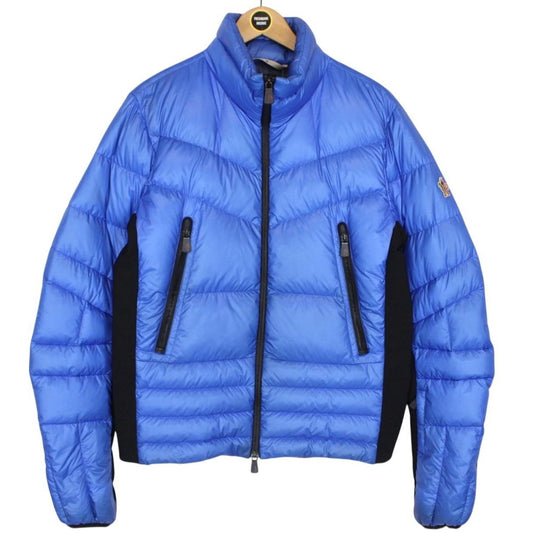 Moncler Grenoble Canmore Blue and Black Full Zip Down Jacket