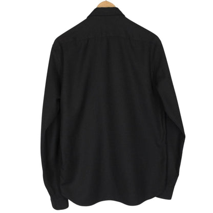 CP Company Black Button Up Military Double Pocket Lens Overshirt