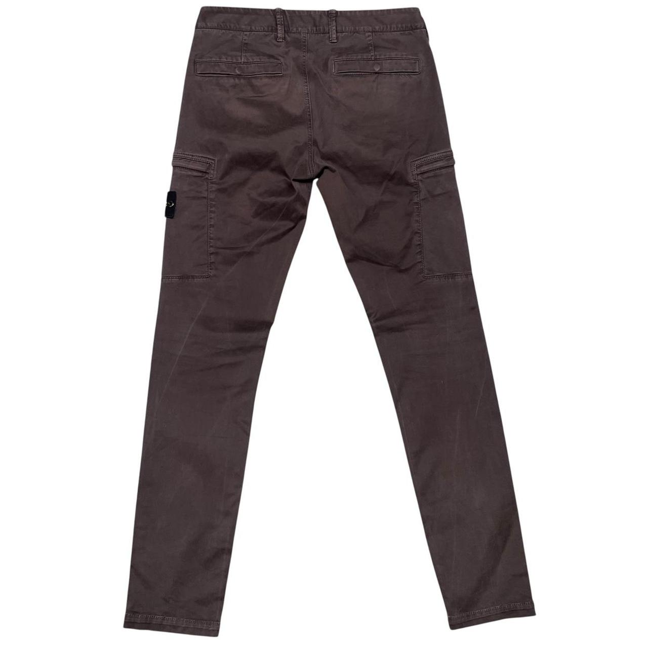 Stone Island AW 2021 Brown Skinny Fit Cargo Trousers