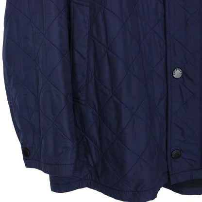 Vintage Burberry London Navy Blue Quilted Coat