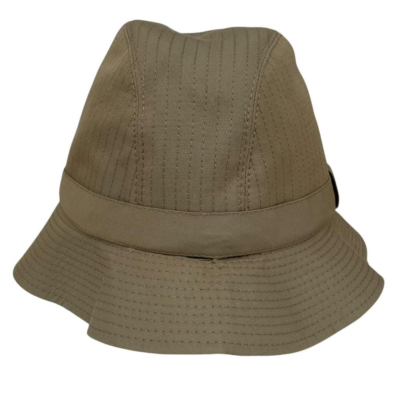 Vintage 80s Burberry Khaki Green Nova Check Cotton Bucket Hat