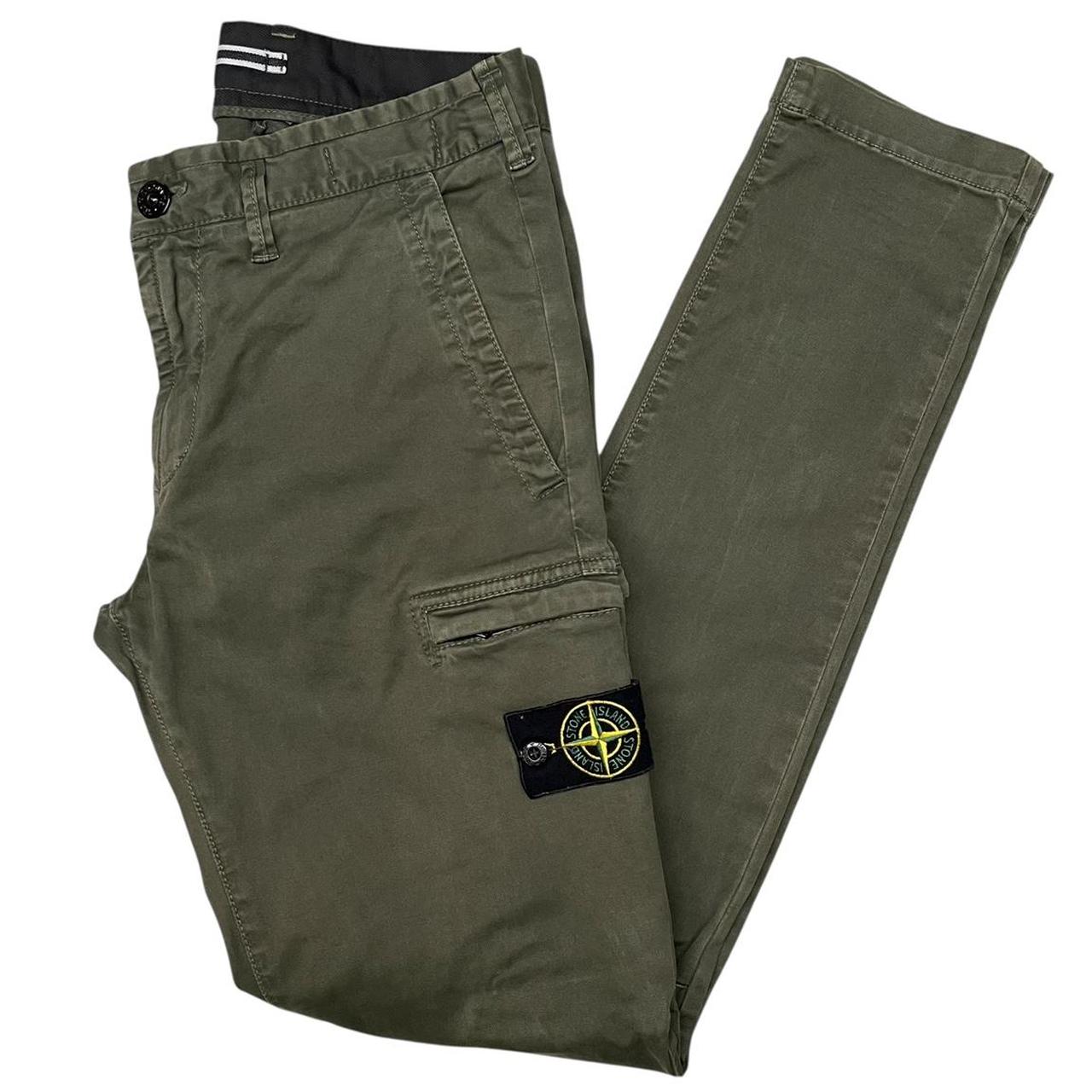 Stone Island AW 2020 Green Skinny Fit Cargo Trousers