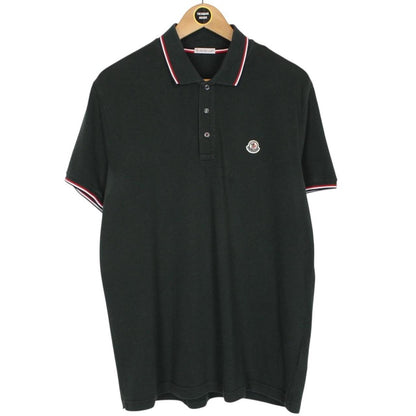 Moncler Maglia Manica Corta Green Short Sleeve Cotton Polo Shirt