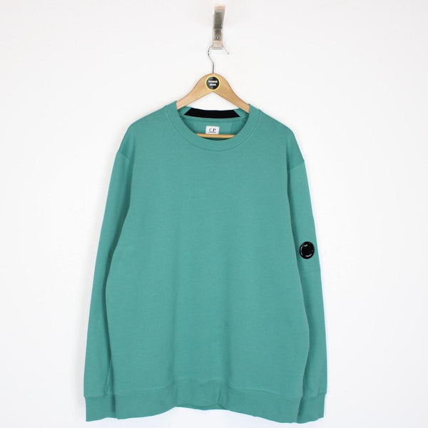 CP Company Green Goggle Lens Cotton Sweatshirt Jumper