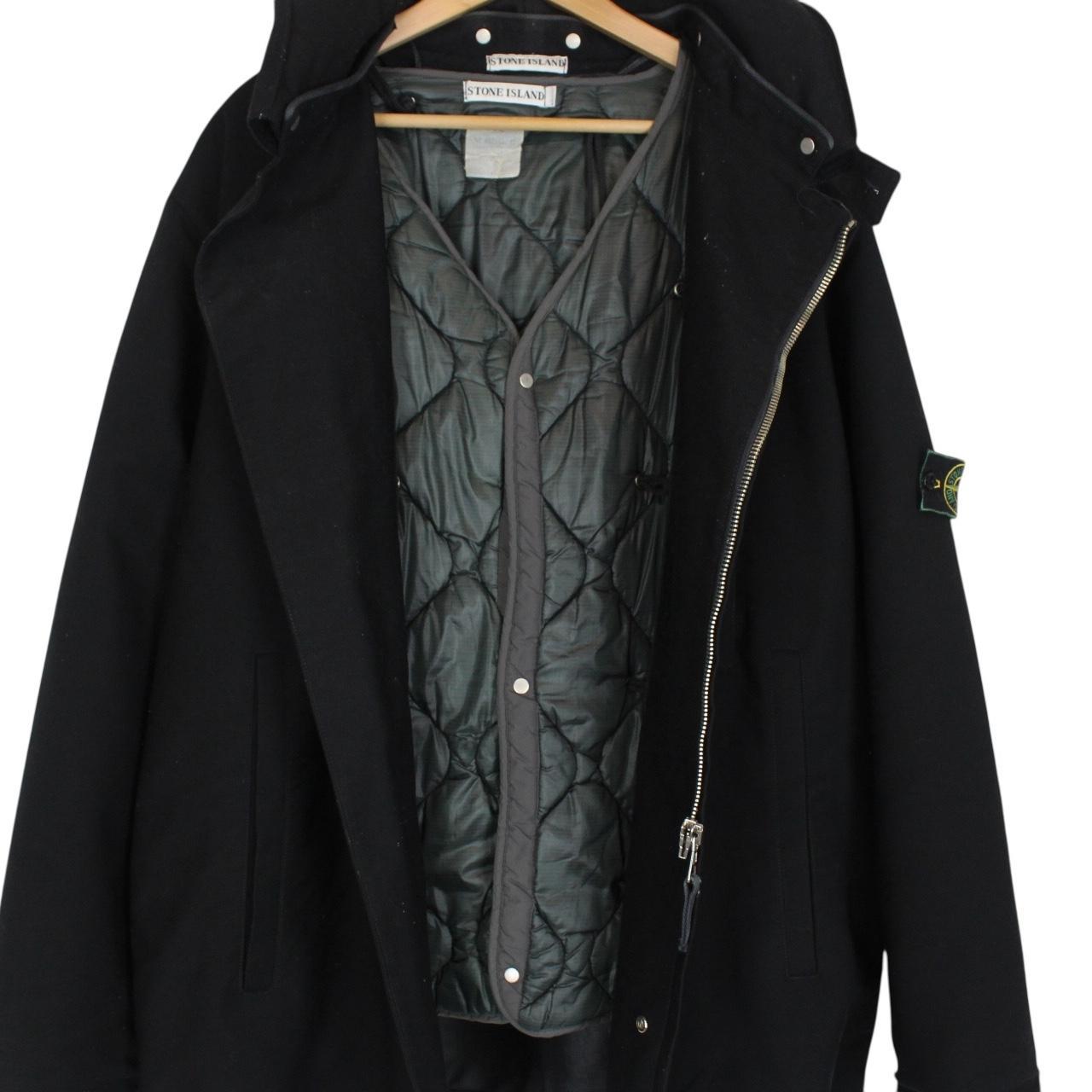 Vintage Stone Island AW 1999 Black Dutch Rope Lined Green Edge Badge Jacket