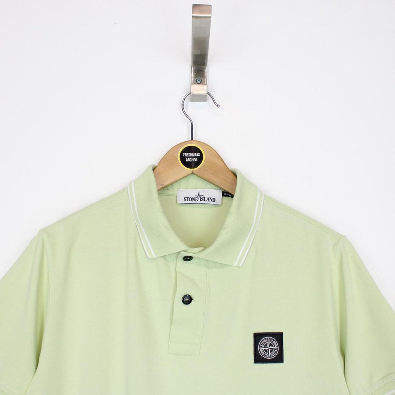 Stone Island Green Short Sleeve Compass Cotton Polo Shirt