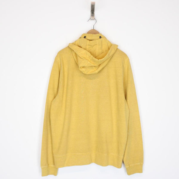 CP Company Yellow Chest Logo Hooded Sweatshirt Jumper