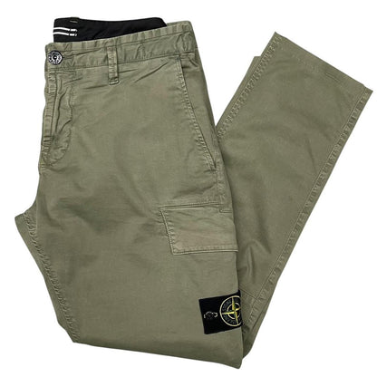 Stone Island Green Skinny Fit Cargo Trousers
