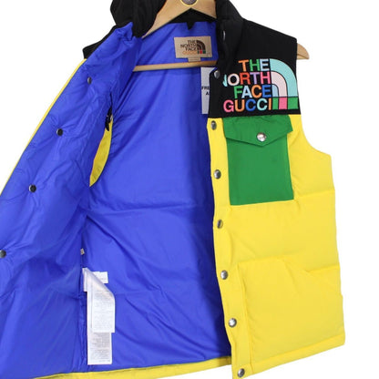 Gucci x The North Face Yellow and Black Full Zip Down Gilet