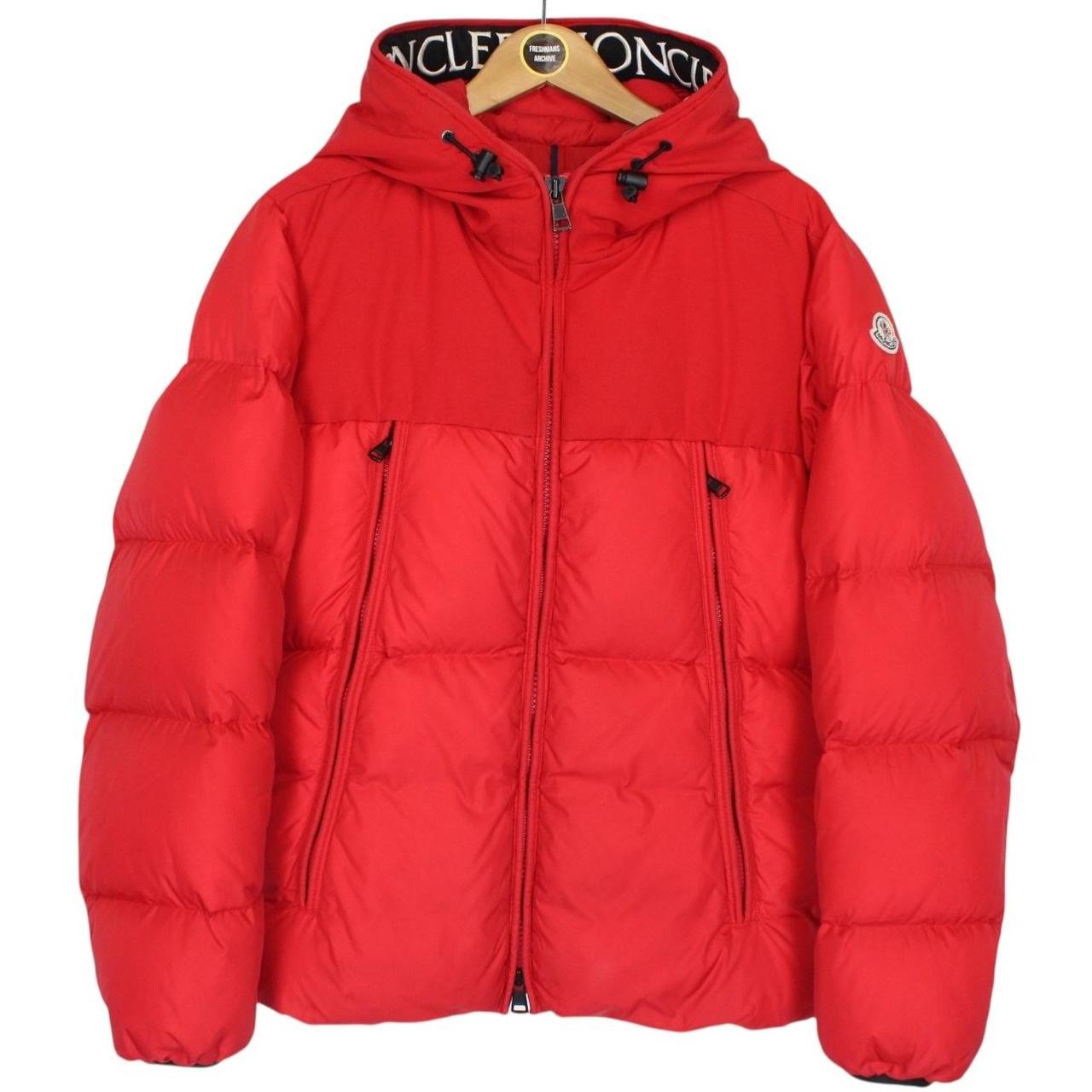 Moncler Montclar Red Full Zip Hooded Down Jacket