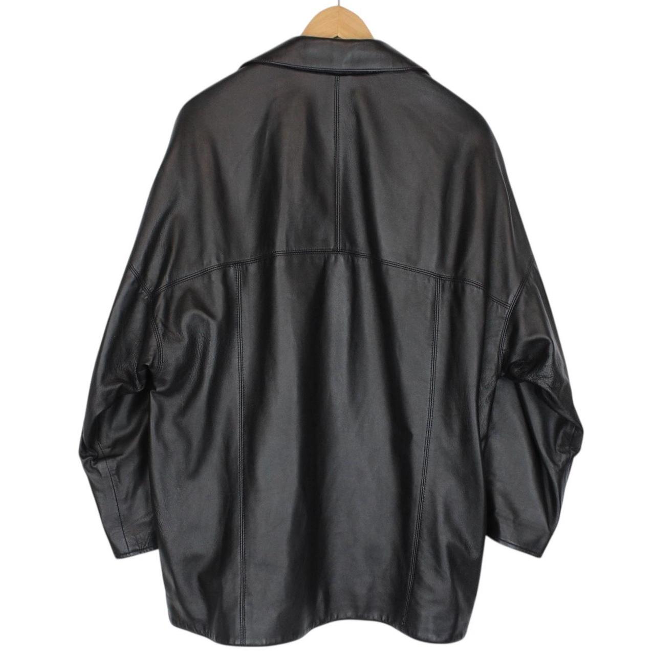 Vintage 90s Burberry Black Nova Check Lined Leather Coat