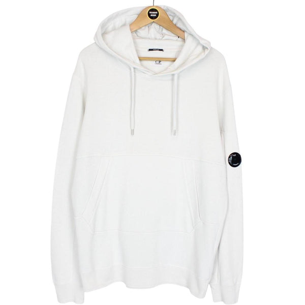CP Company Pale Blue Resist Dyed Cotton Lens Hoodie Jumper