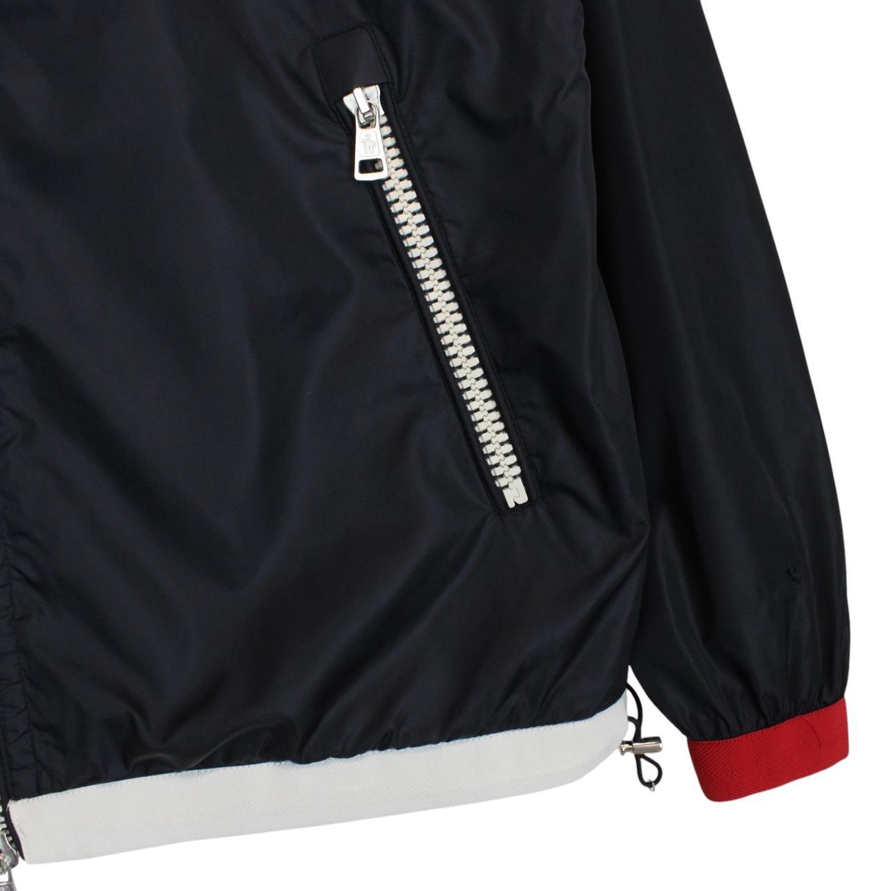 Moncler Alshat Navy Blue Full Zip Nylon Windbreaker Jacket