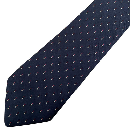 Vintage Christian Dior Navy Blue Silk Tie