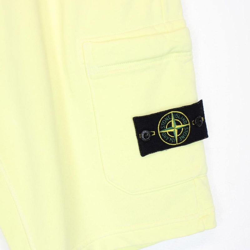 Stone Island SS 2021 Yellow Cotton Jogger Shorts