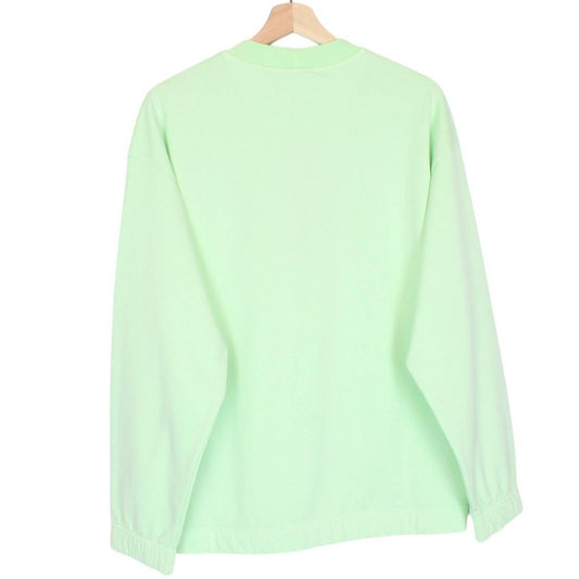 Stone Island Marina SS 2023 Light Green Plated Dyed Cotton Sweatshirt Jumper