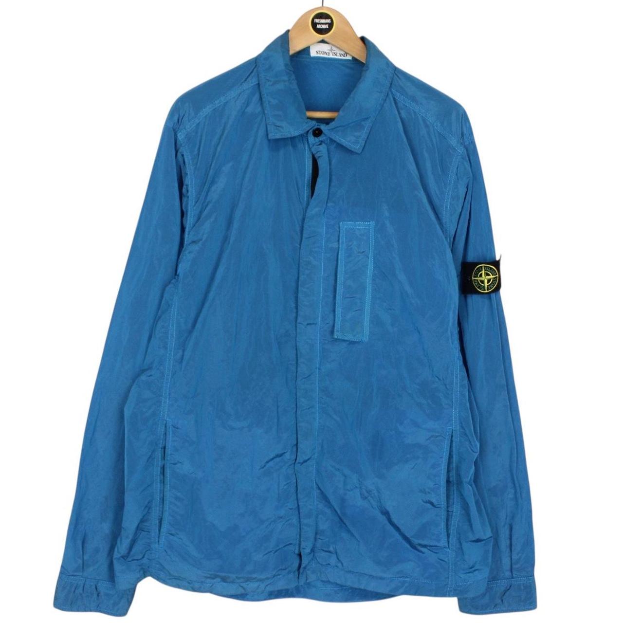 Stone Island SS 2018 Blue Full Zip Nylon Metal Overshirt Jacket