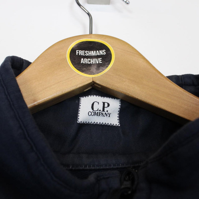 CP Company Navy Blue 1/4 Zip Lens Sweatshirt Jumper