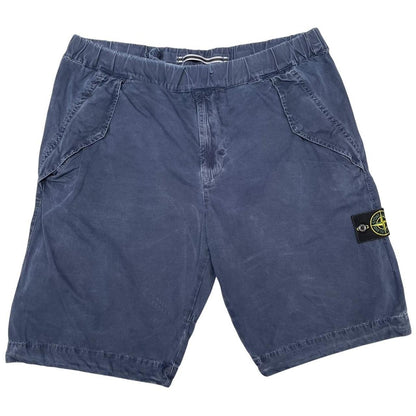 Stone Island SS 2018 Blue Bermuda Cotton Cargo Shorts