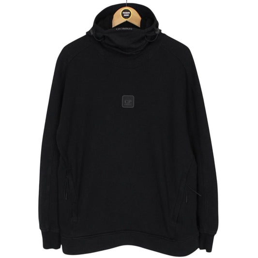 CP Company Metropolis Black Cotton Ninja Face Mask Hoodie Jumper