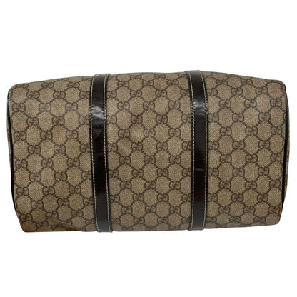 Gucci GG Supreme Monogram Top Handle Canvas/Leather Boston Bag