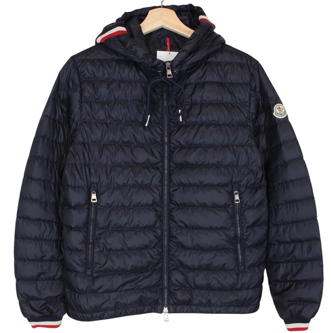 Moncler Giroux Navy Blue Longue Saison Hooded Down Jacket