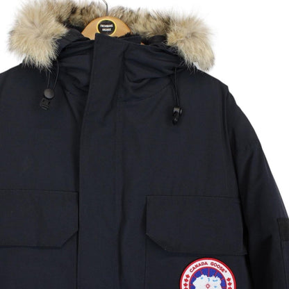 Canada Goose Navy Blue Expedition Parka Down Jacket with Fur Trim