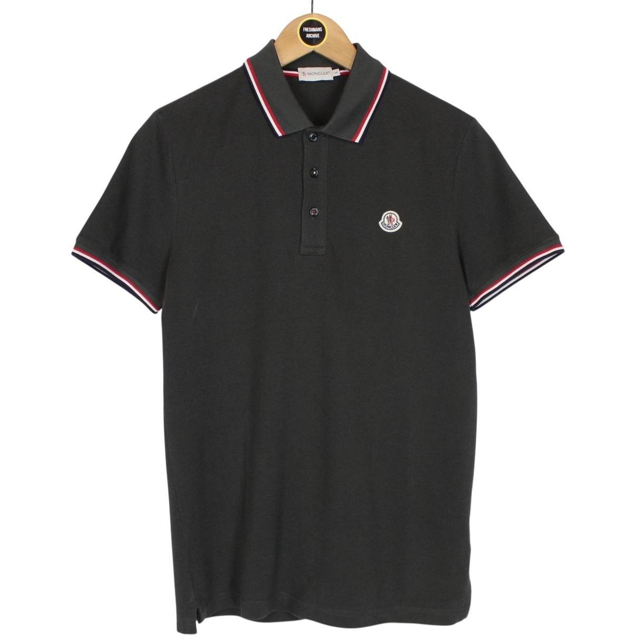 Moncler Maglia Manica Corta Khaki Green Short Sleeve Polo Shirt