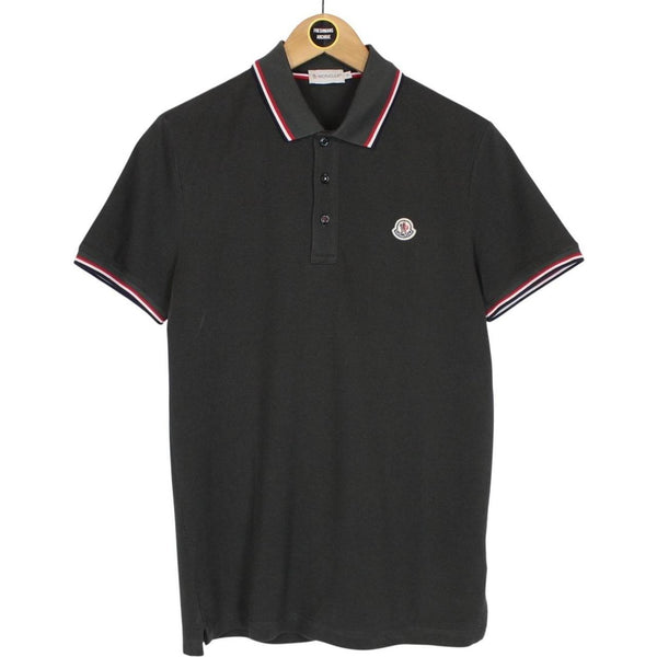 Moncler Maglia Manica Corta Khaki Green Short Sleeve Polo Shirt