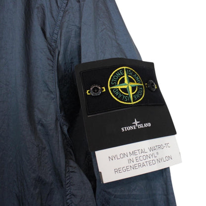 Stone Island SS 2023 Blue Econyl Nylon Metal Watro-TC Full Zip Jacket