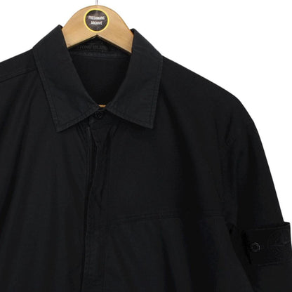 Stone Island Ghost SS 2018 Black Full Zip Cotton Overshirt Jacket