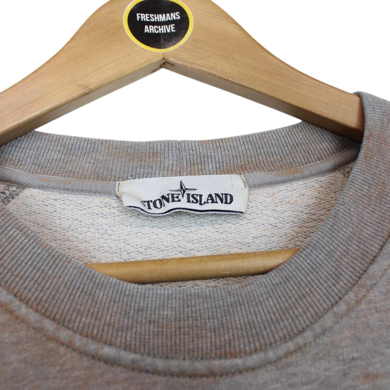 Stone Island AW 2020 Orange Dust Treatment Crew Neck Sweatshirt Jumper