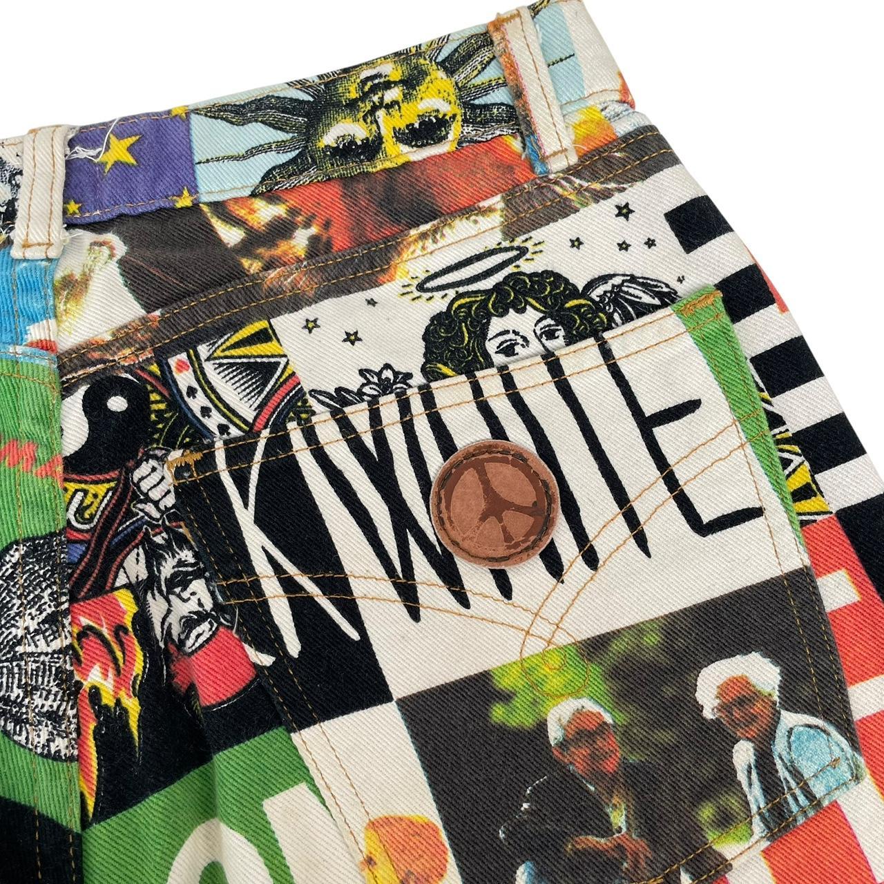 Vintage 90s Moschino Multicoloured Opposites Ying Yang Tapered Fit Jeans