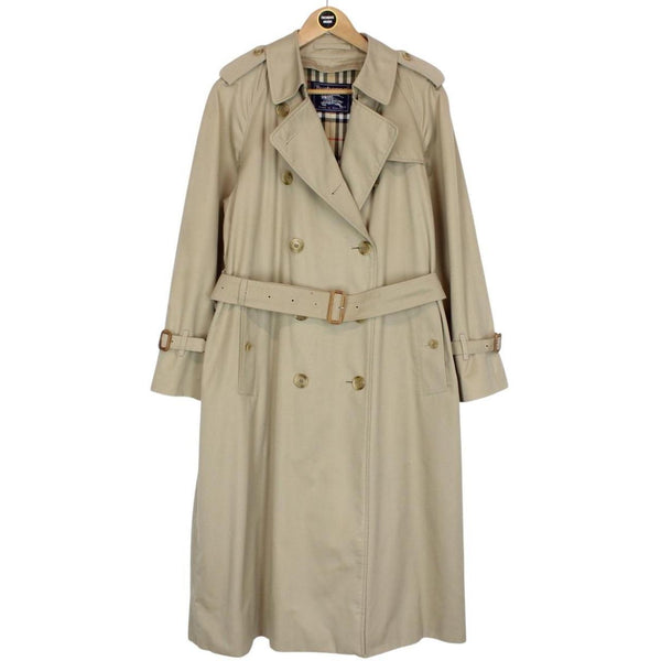 Vintage 90s Burberry Tan Brown Double Breasted Belted Trench Coat