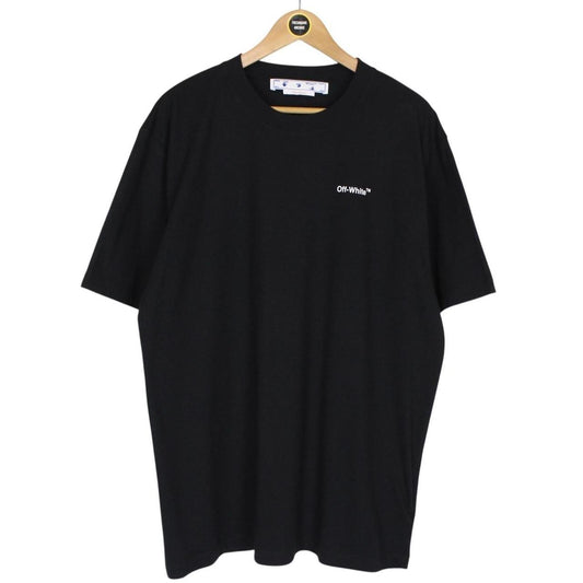 Off White Black and White Chain Arrow Print Short Sleeve T-Shirt