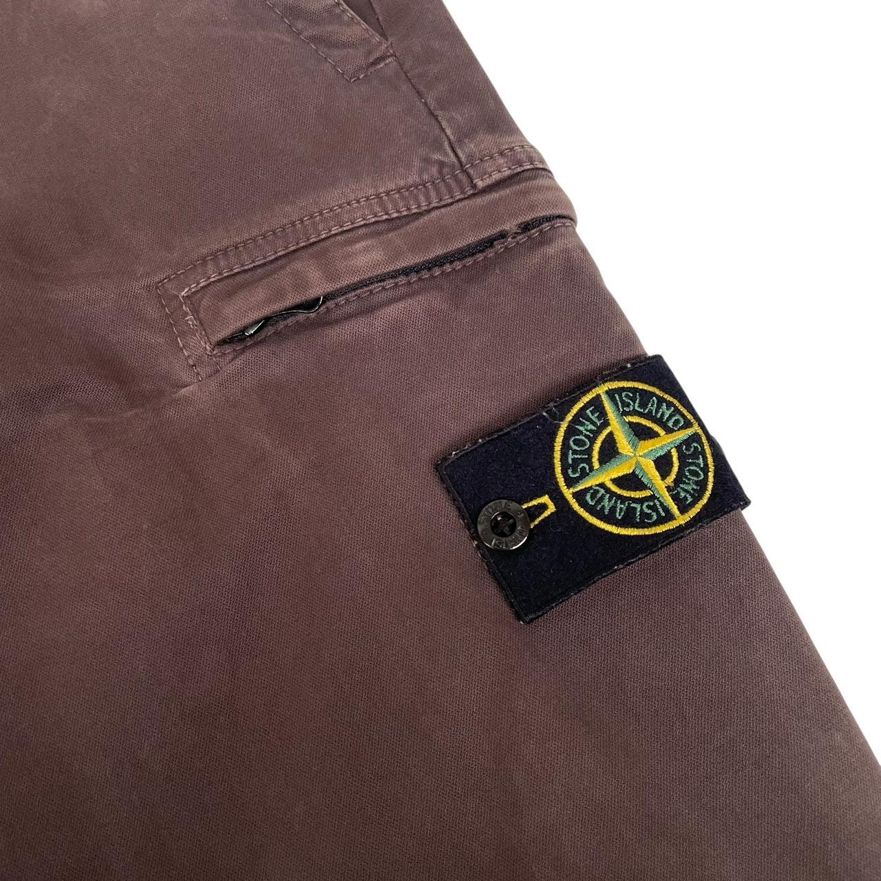 Stone Island AW 2021 Brown Skinny Fit Cargo Trousers
