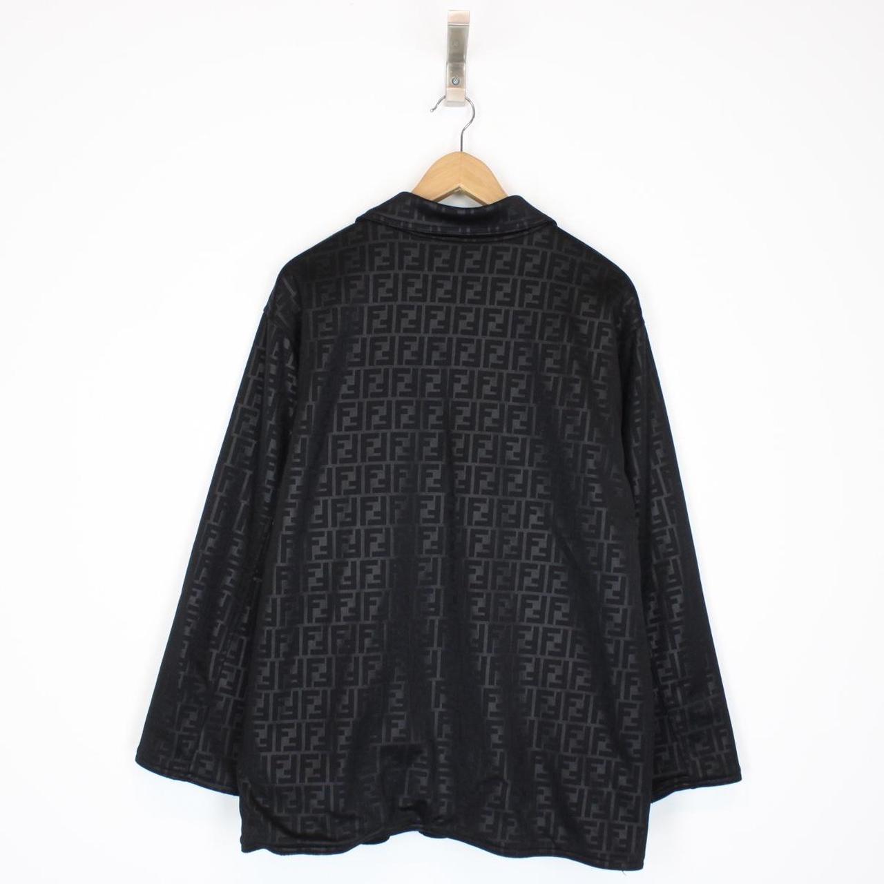 Vintage 90s Fendi Black Zucca Monogram Reversible Jacket
