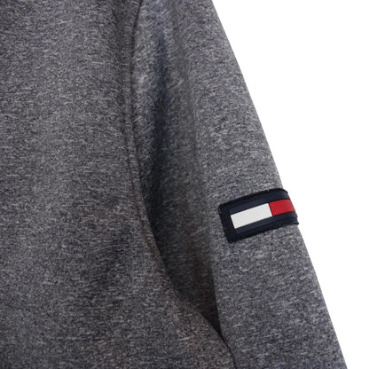 Tommy Hilfiger Grey and Blue Full Zip Soft Shell Hooded Jacket