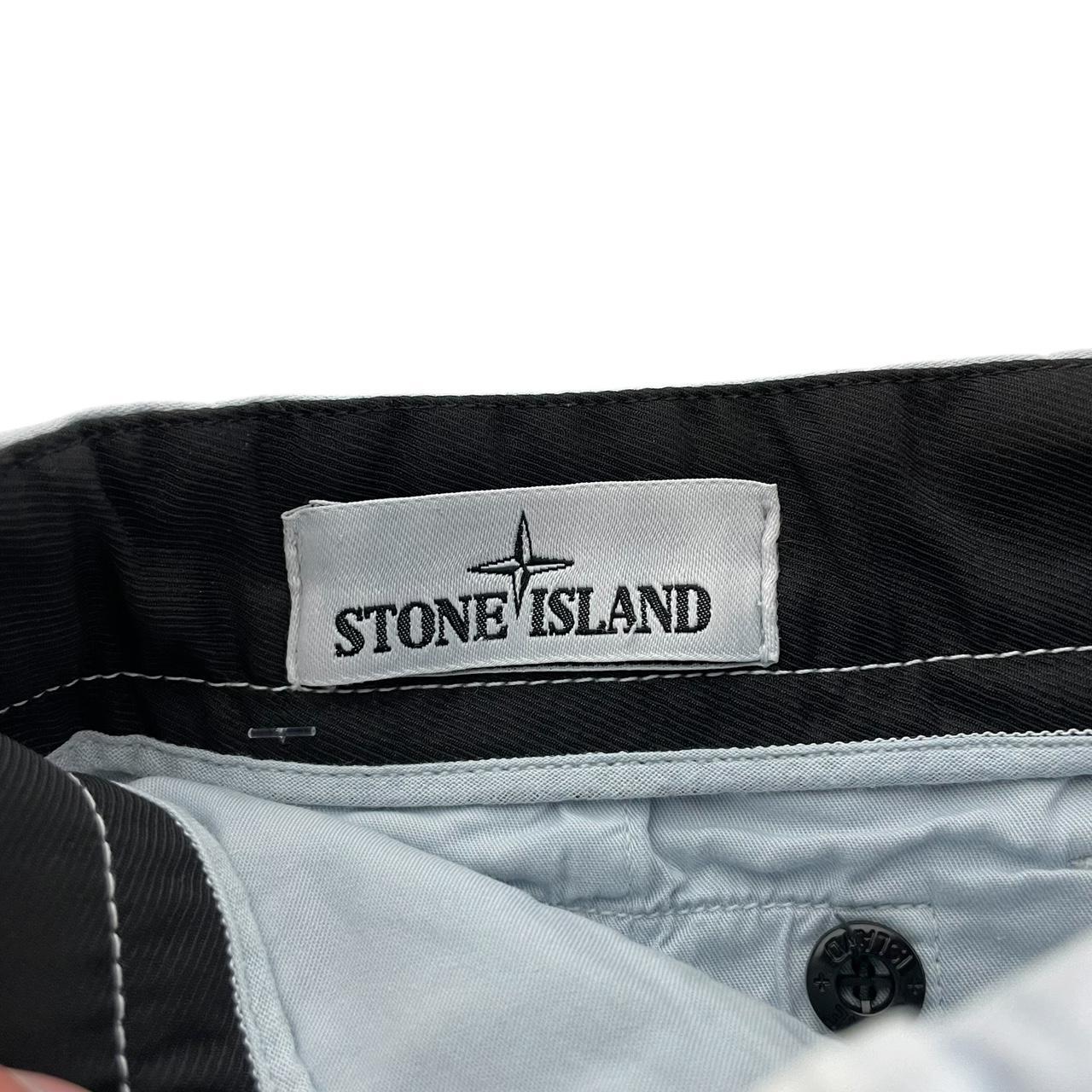 Stone Island SS 2020 Light Blue Skinny Fit Cargo Trousers