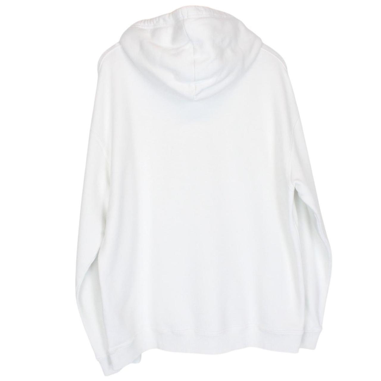 Valentino White Embossed Logo Oversized Hoodie Jumper