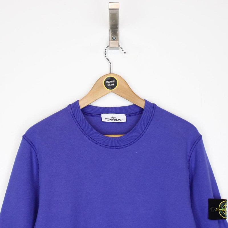 Stone Island AW 2021 Blue Cotton Sweatshirt Jumper