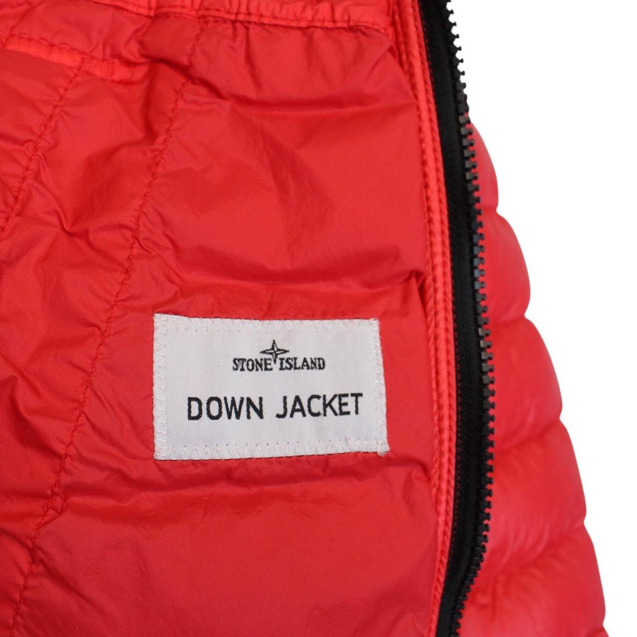 Stone Island Junior AW 2017 Red Garment Dyed Micro Yarn Down Puffer Jacket
