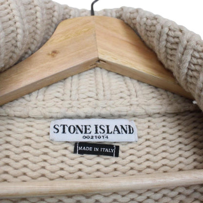 Vintage Stone Island AW 2003 Cream President Wool Knit Jacket