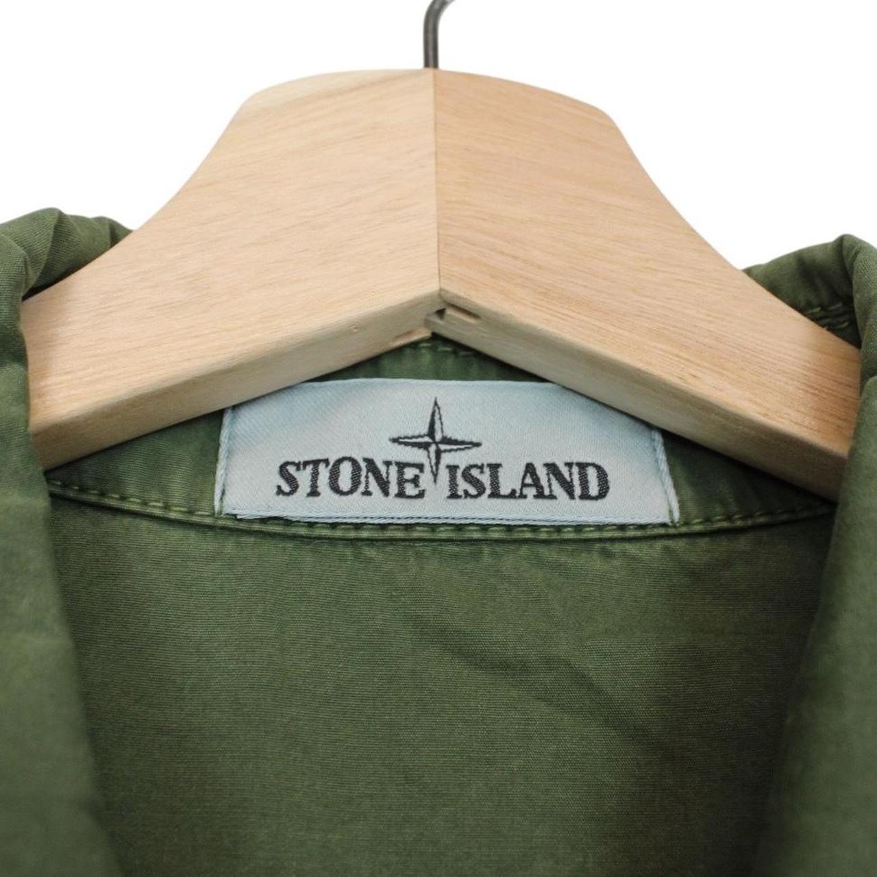 Stone Island SS 2022 Green Full Zip Cotton Overshirt Jacket