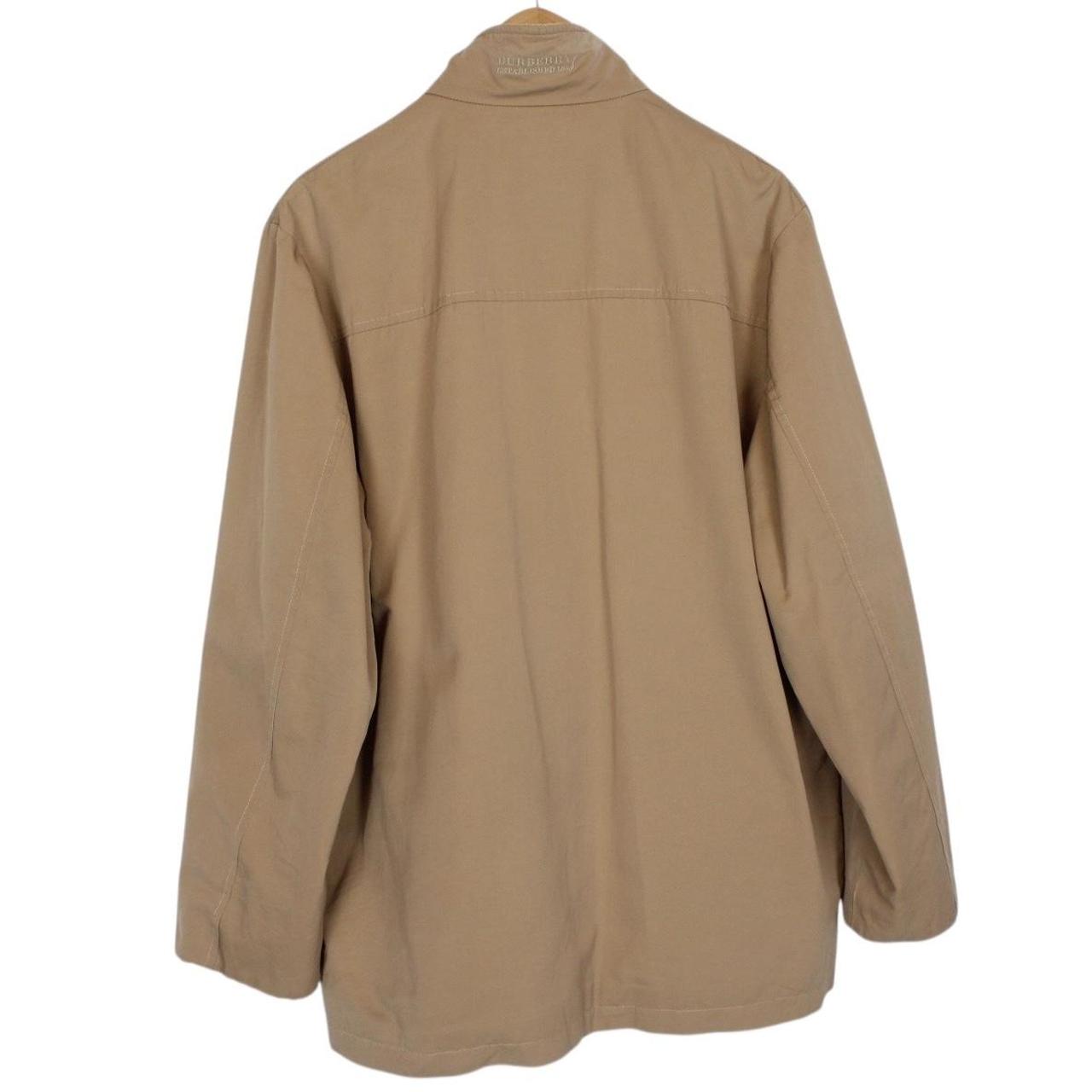 Vintage Burberry London Tan Brown Full Zip Cotton Blend Jacket