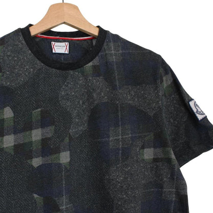 Moncler Gamme Bleu Dark Grey Logo Short Sleeve T-Shirt