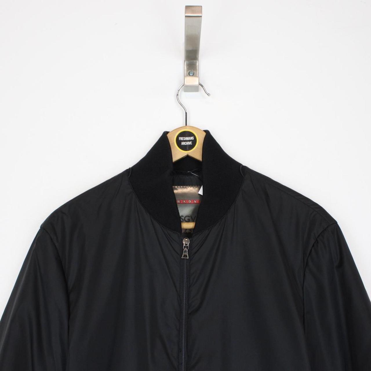 Vintage Prada Sport Black Nylon Quilted Full Zip Jacket
