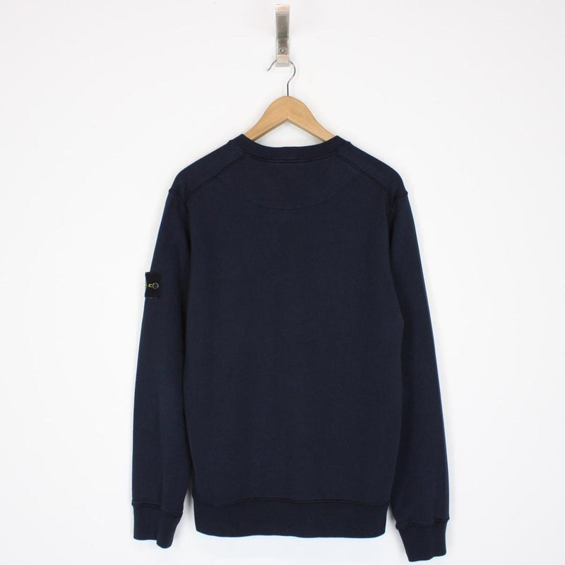 Stone Island SS 2021 Navy Blue Cotton Sweatshirt Jumper